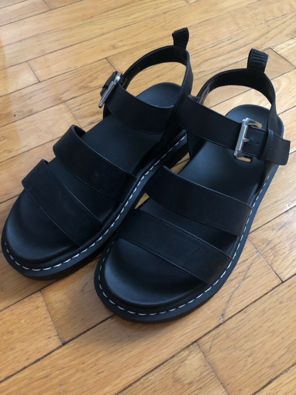 wild fable Black Strappy Platform Sandals